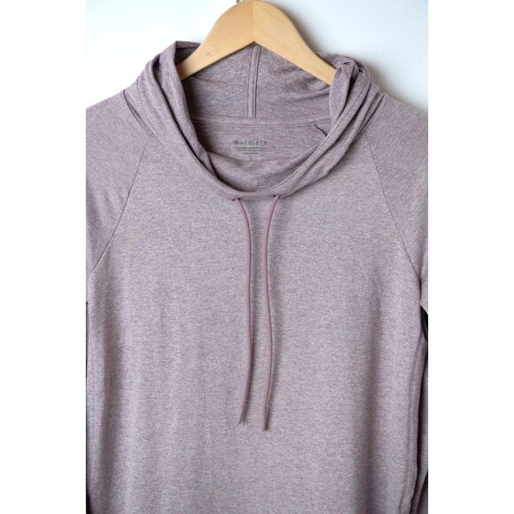Athleta Women's Size S Petite Hoodie Sweatshirt Agate Purple Drawstring - Picture 3 of 11